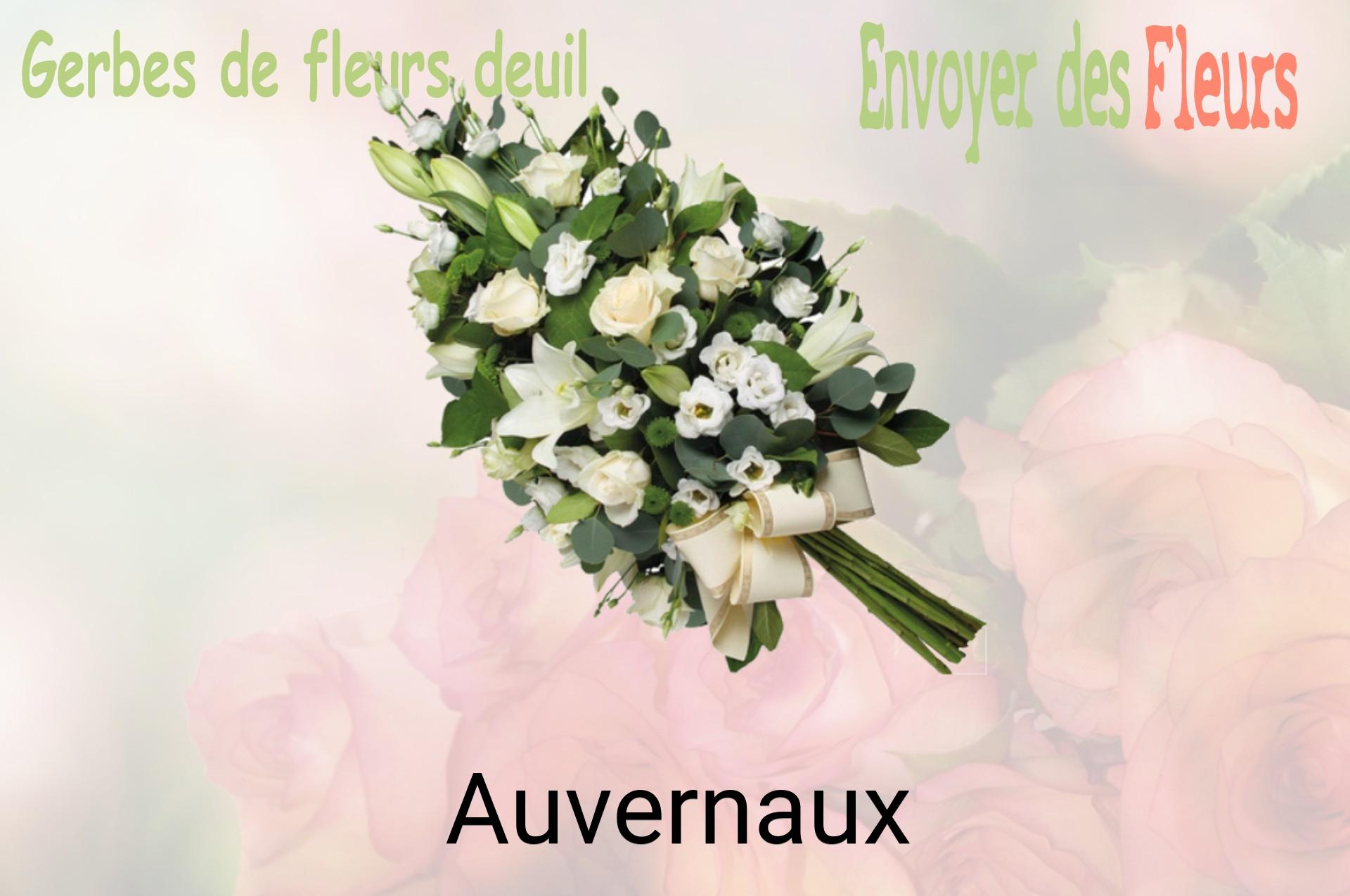 Gerbe de fleurs de deuil livrée à Auvernaux